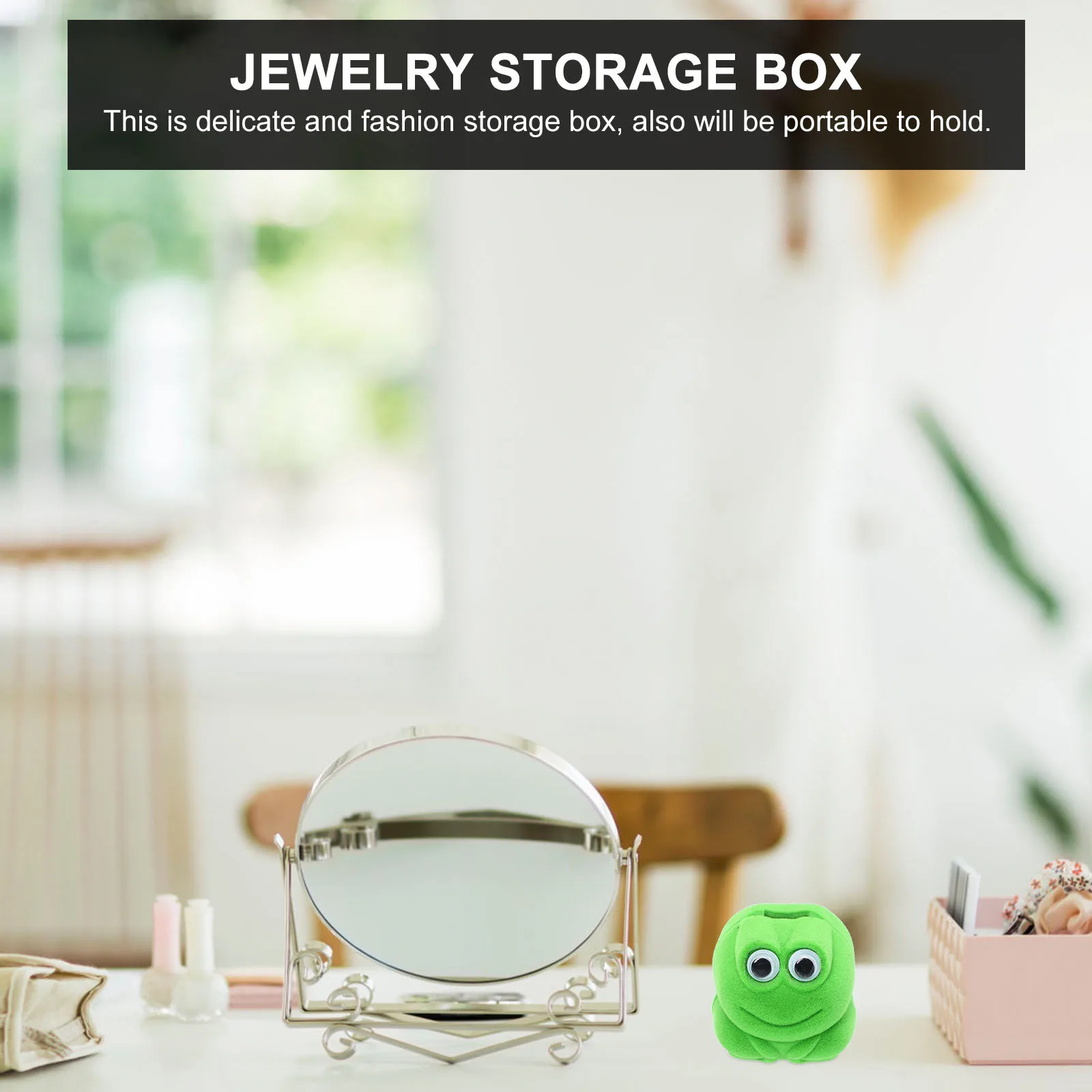 

Mini Jewelry Box Shape Portable Travel Jewelry Organizer Small Storage Case for Rings Earrings Necklaces Travel