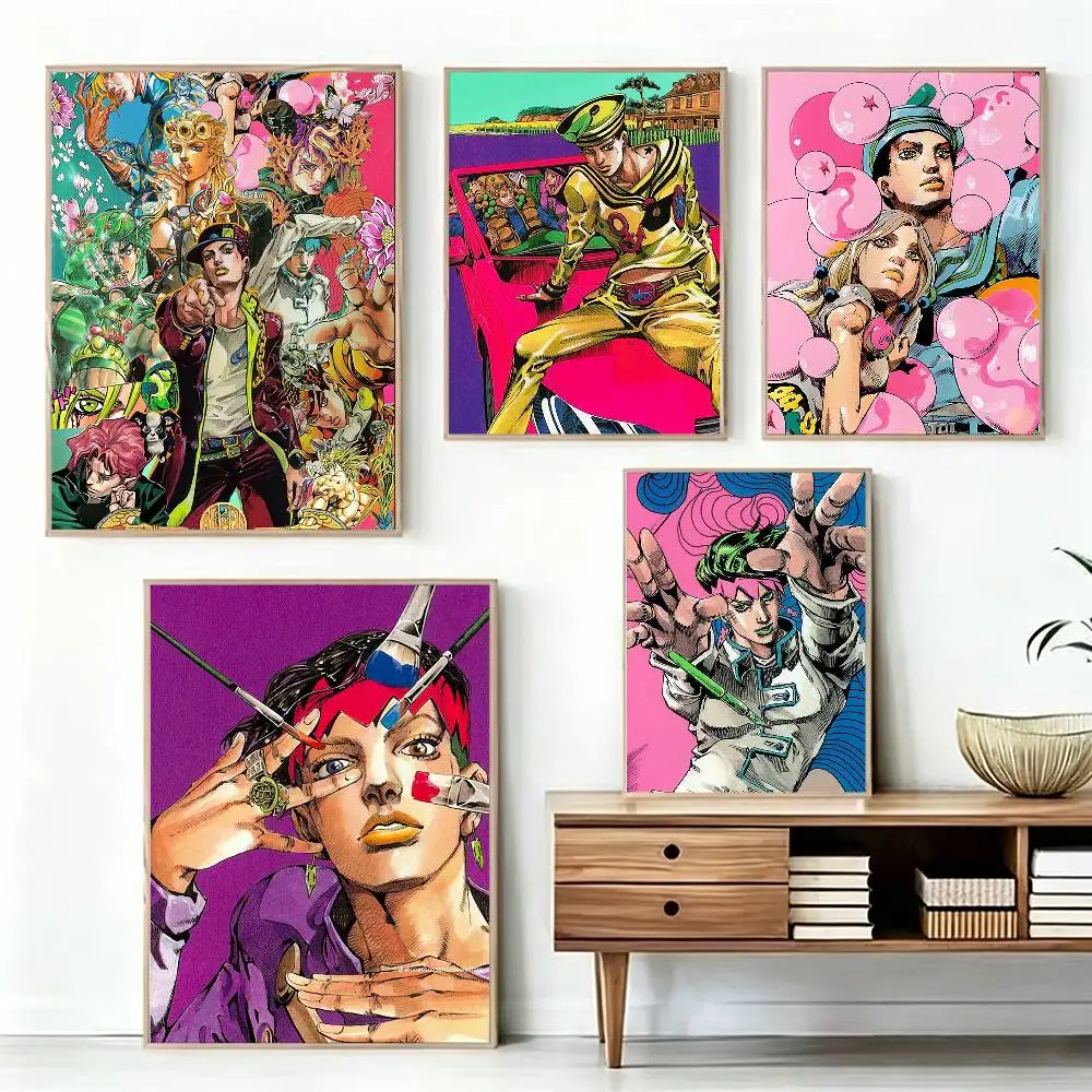 JoJos B-Bizarres Adventures   Poster High Quality Dorm Living Room Aesthetic Wall Decoration Painting Stickers Gift