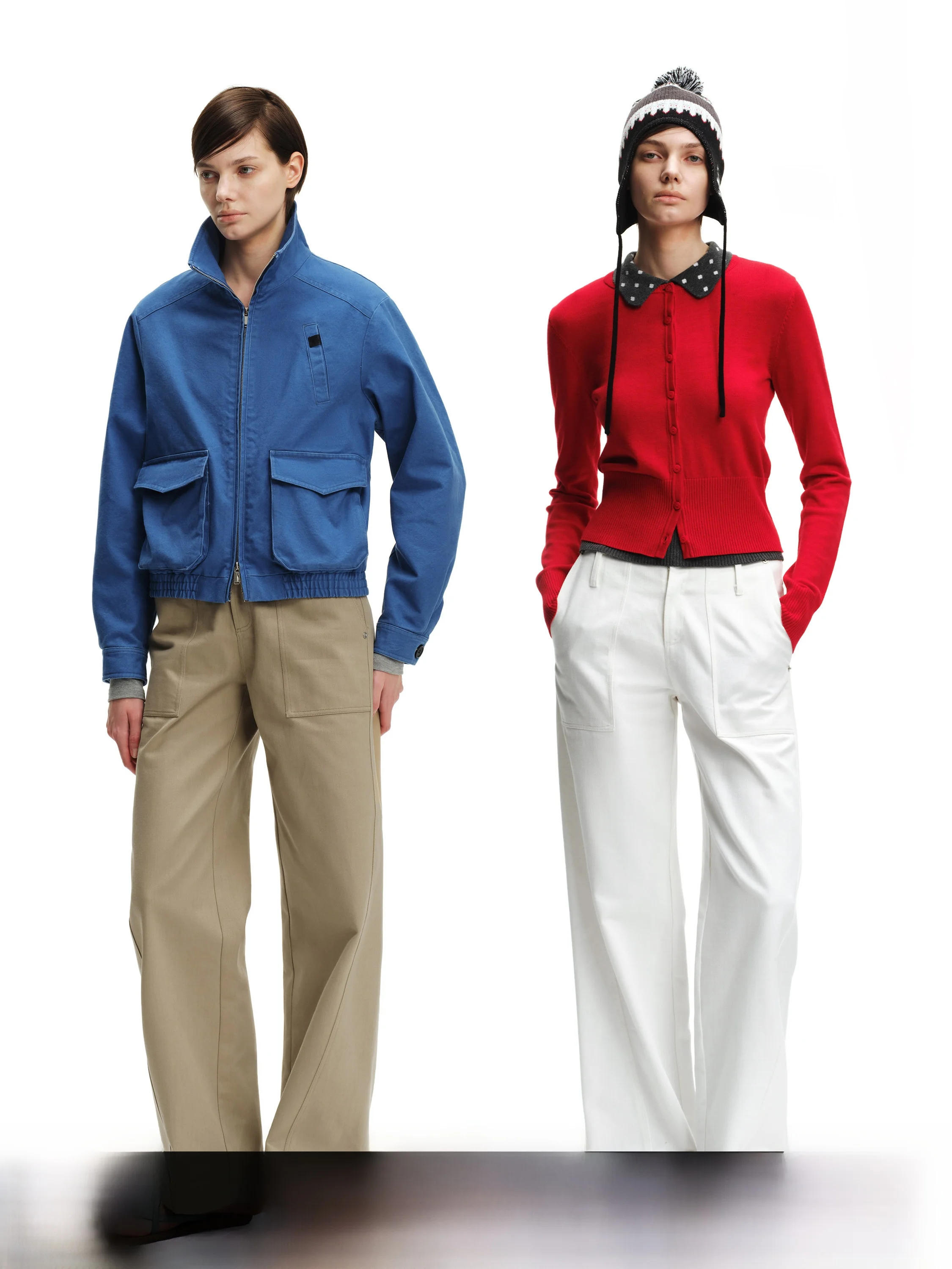 

Loose Wide Leg Workwear Trousers for Women Spring Commute Casual Straight Cut Trousers mid Low Waist with Big kets