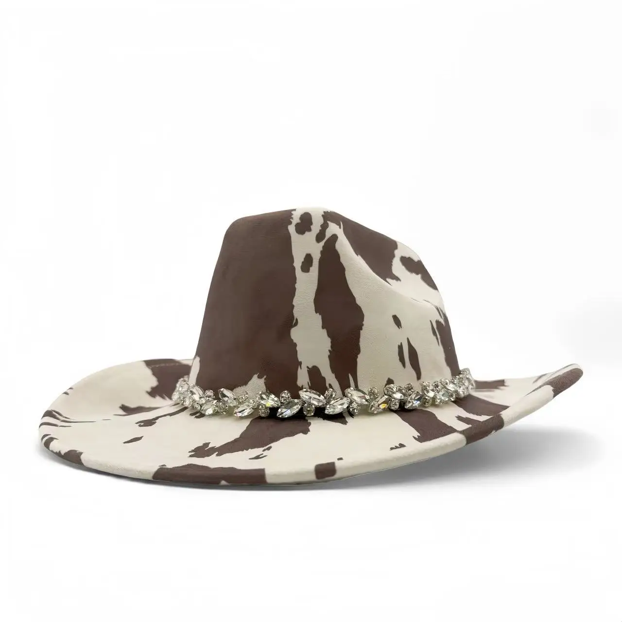 HongLuan قبعة رعاة البقر الغربية حجر الراين رجل - إكسسوارات رعاة البقر خمر وقبعات راعية البقر البلد للسيدات البالغات #4