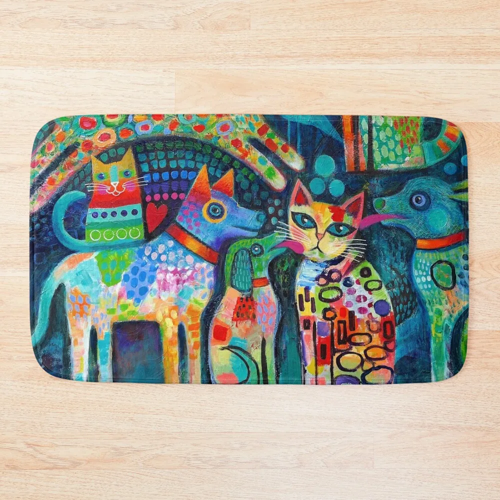 

Dogs and Cats Bath Mat Carpet Anti Slip Sets Of Bathroom Accessories Mat