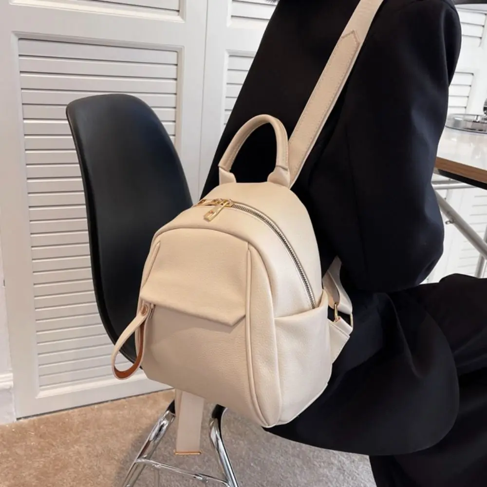 

Lightweight Large Capacity Women Backpack Soft Multifunction Casual Handbag Simple Waterproof PU Leather Backpack School