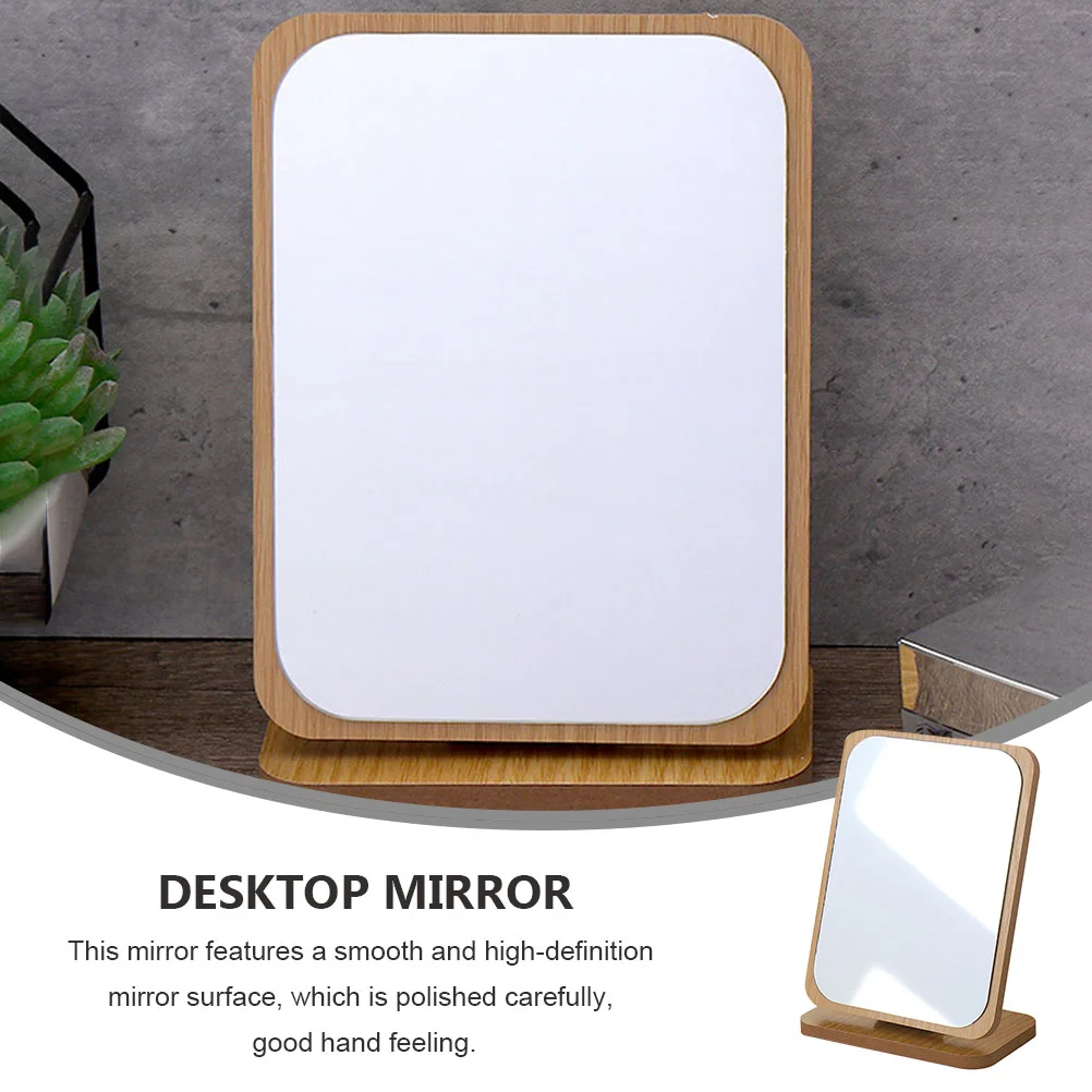 Vanity Mirror Table Makeup Tabletop Wooden Stylish Desktop Household Home Student Dressers