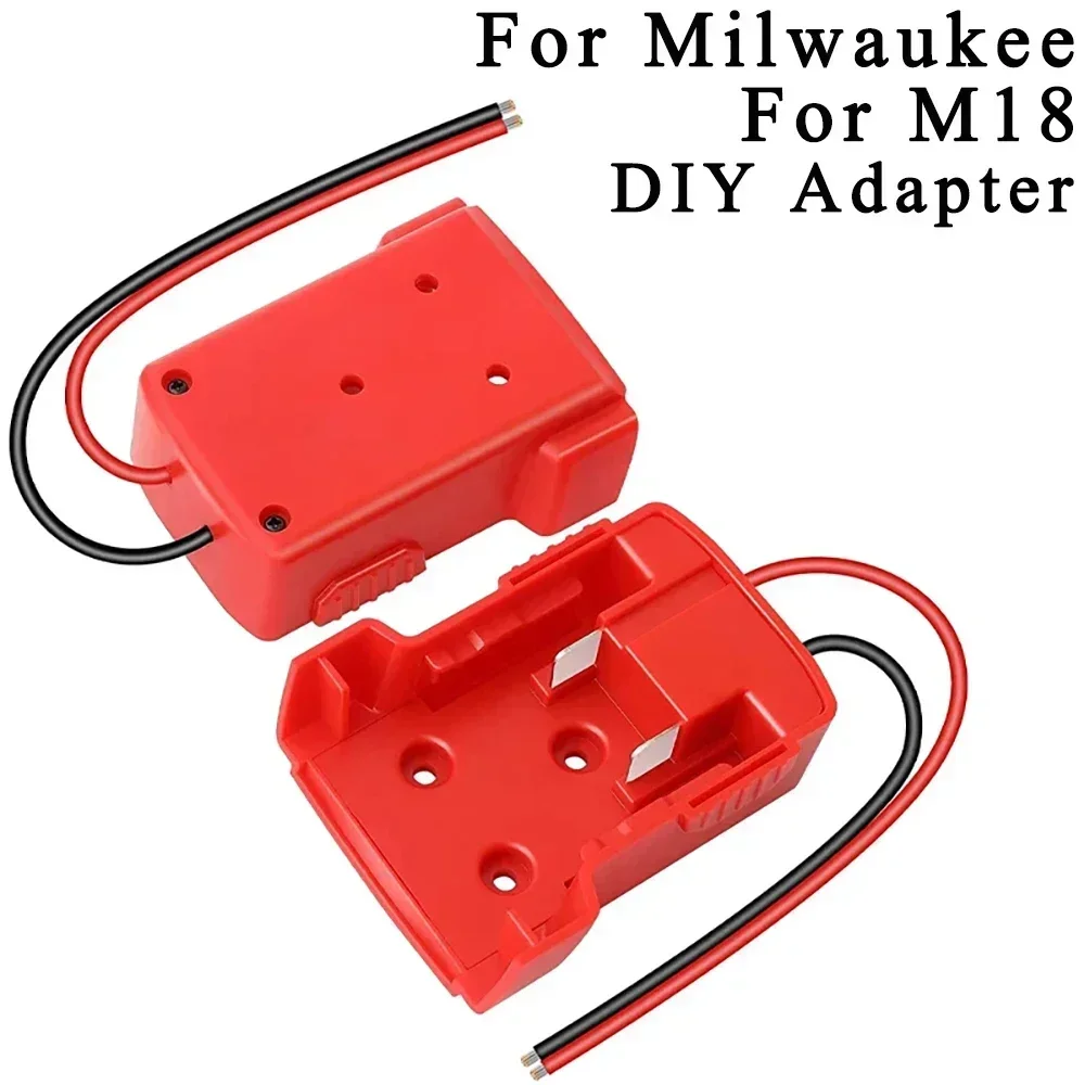 Lithium Battery Adapter Connector for Milwaukee for M18 18V Li-ion Battery DIY Power Supply Wheel Adapter Dock Holder 48-11-1815