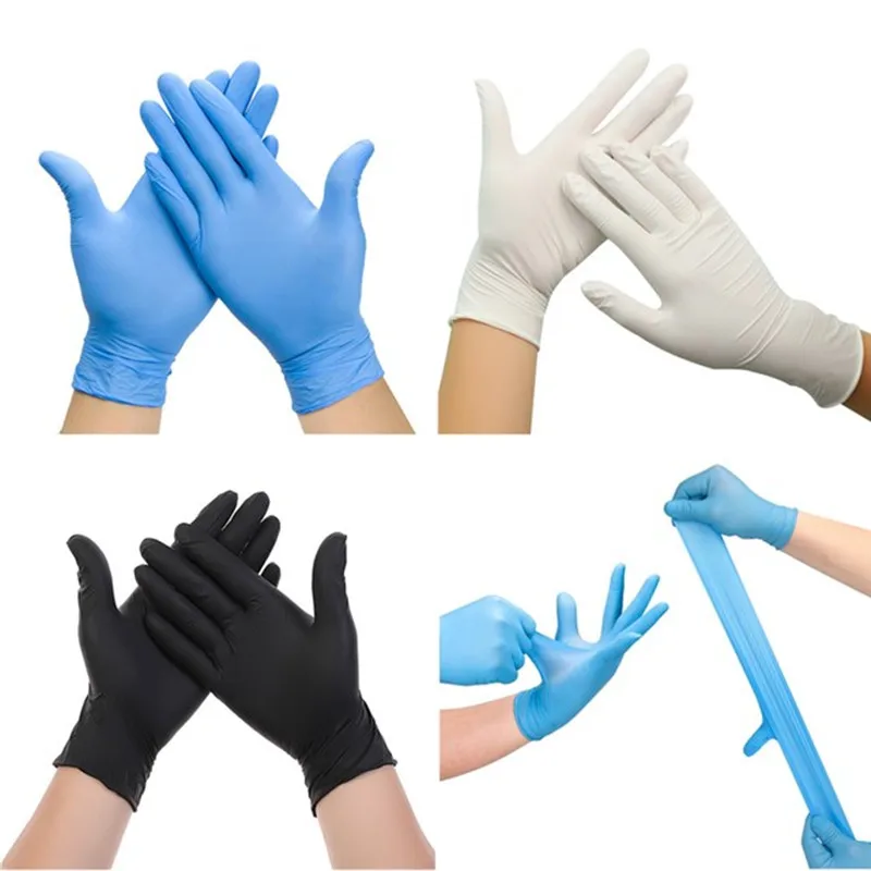 

50/100pcs Disposable Gloves Nitrile Rubber Latex Gloves for Kitchen/Dishwashing/Work/Garden Gloves Left and Right Hand Universal