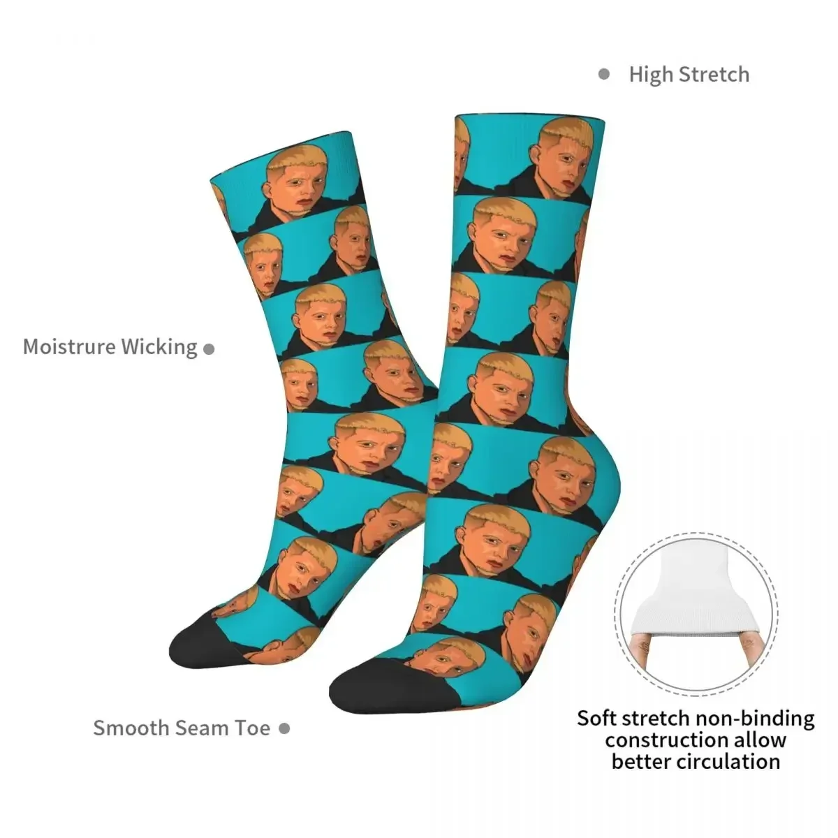 PLK RAPPER Poster Socks Harajuku High Quality Stockings All Season Long Socks Accessories for Man's Woman's Birthday Present