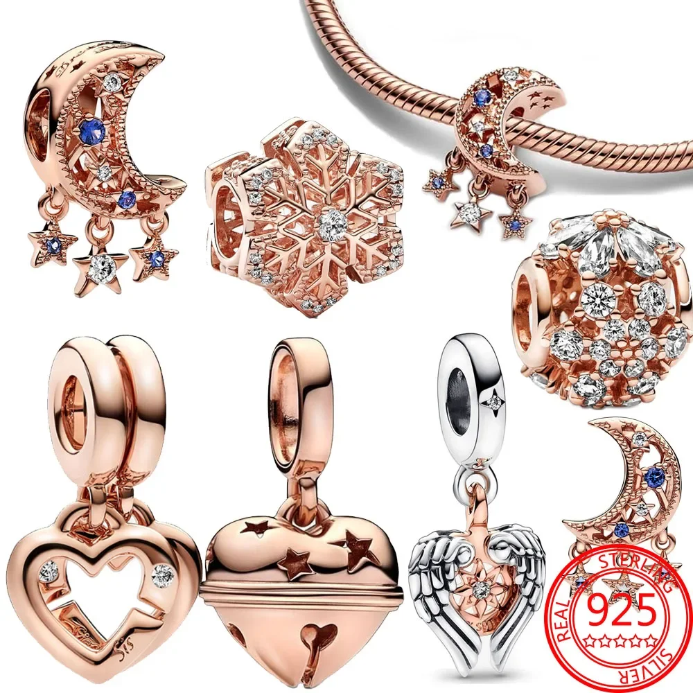 New Best Sale Rose Gold Changing Chameleon Pink Turtle Heart Dangle Charm Fit DlY Bracelet Necklaces Silver Jewelry