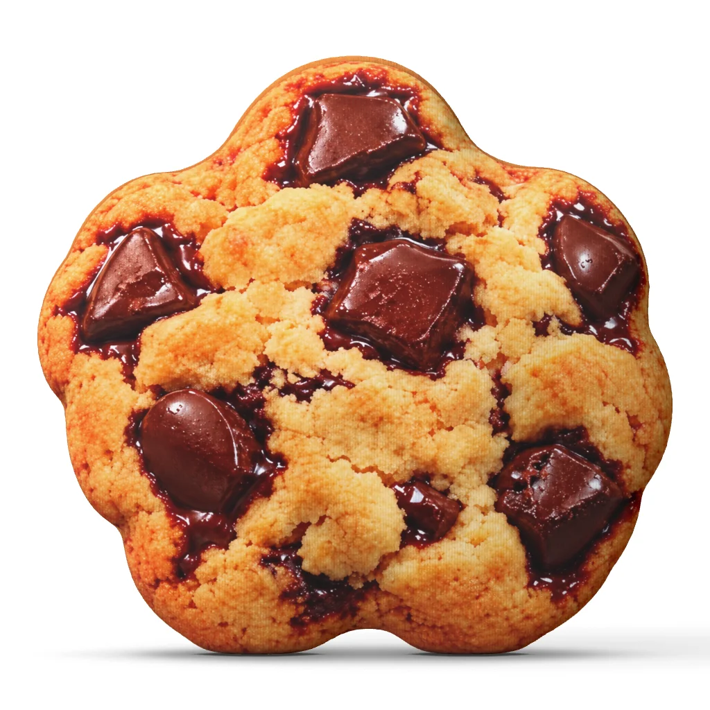 Chocolate Chip Cookie Shaped Pillow Stuffed Cushion Sweet Treat Throw Pillow for Sofa Bed Kitchen Home Decor Food Lover Gift