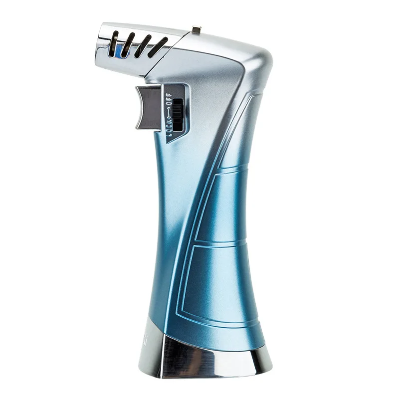 ولاعة سيجار مزدوجة من سبائك الزنك قابلة للتعديل لهب مفتوح/لهب أزرق شحن مباشر قوة نيران قوية في الهواء الطلق مقاومة للرياح بندقية Spitfire