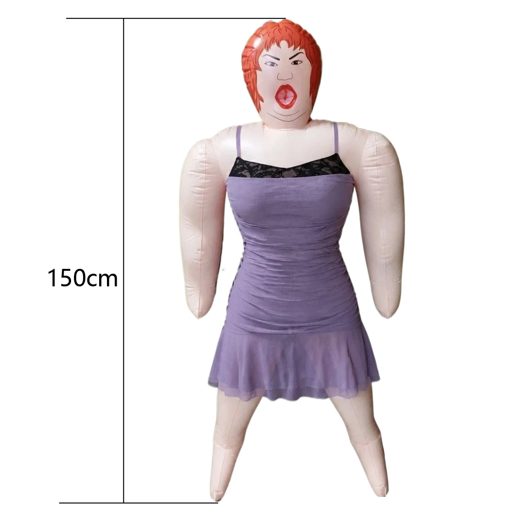 Betty Redhead Inflatable Doll & Beach Ball Set Summer Beach Pool Party Toys Novelty Gag Gift Adult Friends Vacation Photo Props