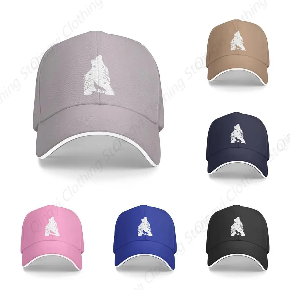 

Howling Lone Wolfs Funny Hat Adjustable Trucker Baseball Cap Men Women Gift Gray