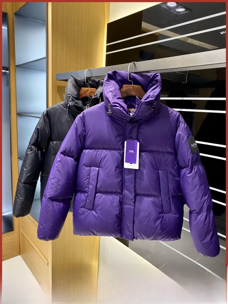 

Women's Ultra-Thi Puffy 90-White-Du-Down Outdoor Warmth-Insulating High Collar down Jaet Trendy Waterproof Windproof