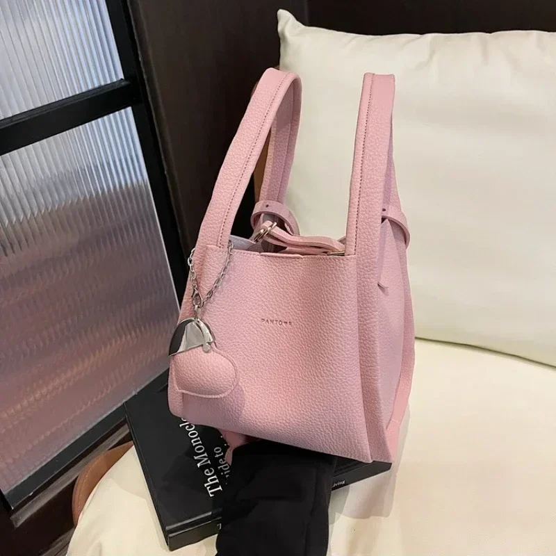 Fashion Bag for Women 2025 New Summer Pu Large Capacity Women's Shoulder Bags Vegetable Basket Bag Versatile Crossbody Bag