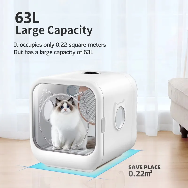 63L Smart Pet Dryer, 360° with Temperature Control