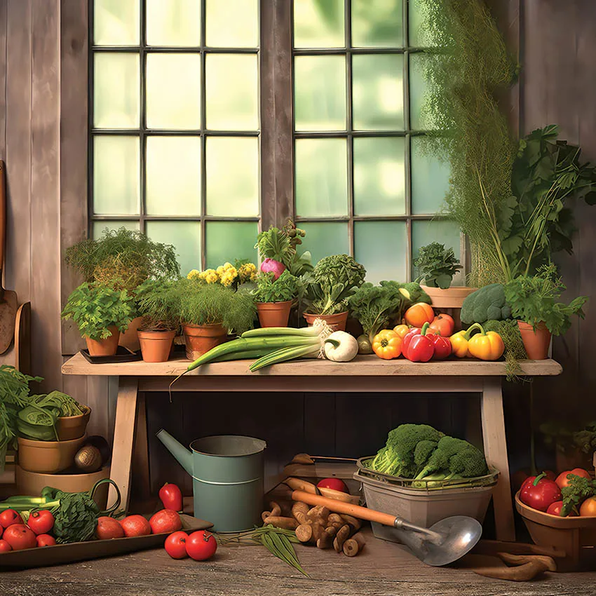 Mehofond Lemon Fruit Child Birthday Party Background Green Plants Vegetables Shop Kitchen Decor Photography Backdrop Photocall