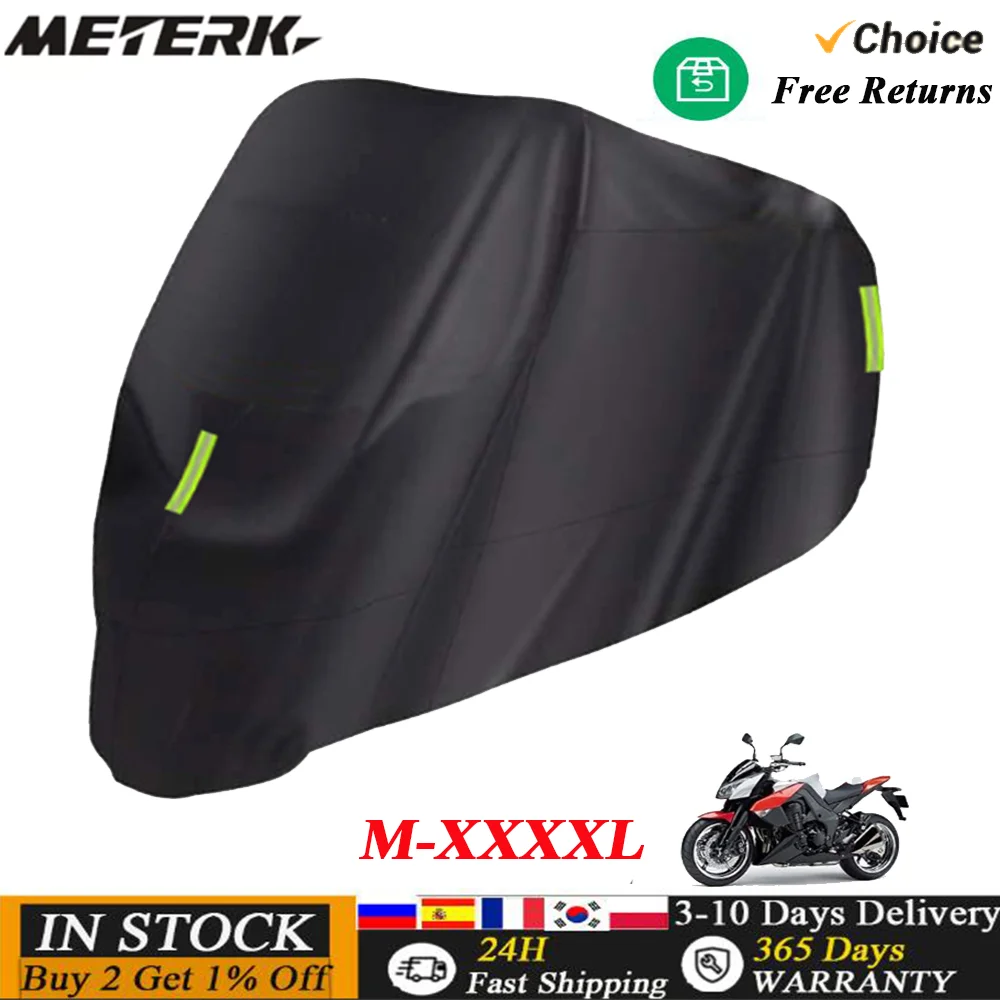 

Universal Motorcycle Cover All Season Waterproof Outdoor Protection Against Dust Debris (M-XXXXL) 210D Oxford Cloth Moto Cover