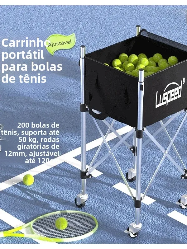 new-2023-portable-stainless-steel-tennis-ball-pick-up-frame-high-capacity-ball-cart-luspeed-sports-fitness-fans-supplies