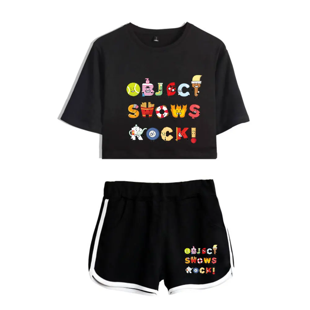 Jacknjellify Object Shows Rock T-shirts Merch Tee Women Men Streetwear Fashion Two Piece Set Shorts+Lovely TShirt Harajuku