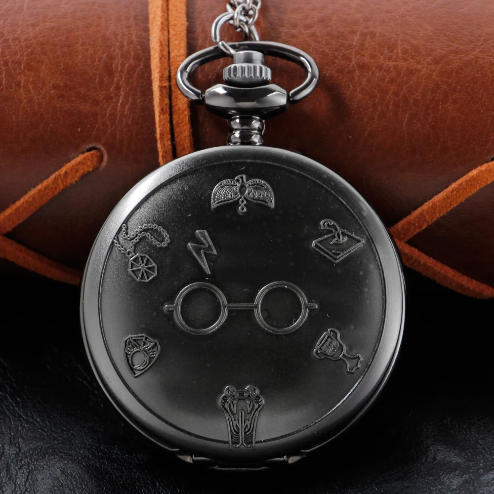 Famous Movie Glasses Quartz Pocket Watch High Quality Neutral Necklace Timing Pendant Mens and Women\'s Pocket Watch Renoj XH3046