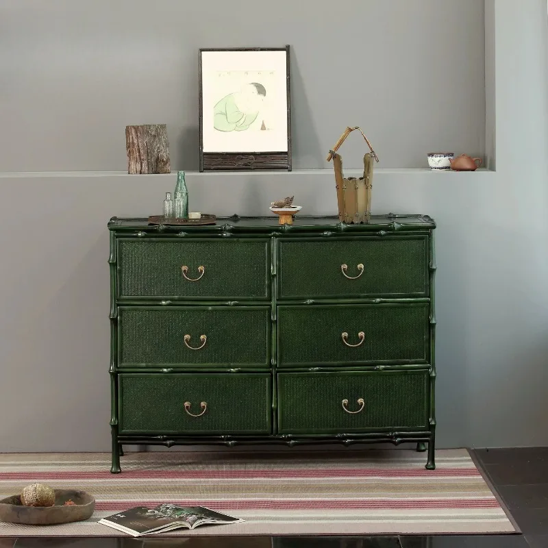 Retro chest, bedroom, six chest cabinets, Guanshan green, medieval mystery cabinet, balcony cabinet, dining side cabinet
