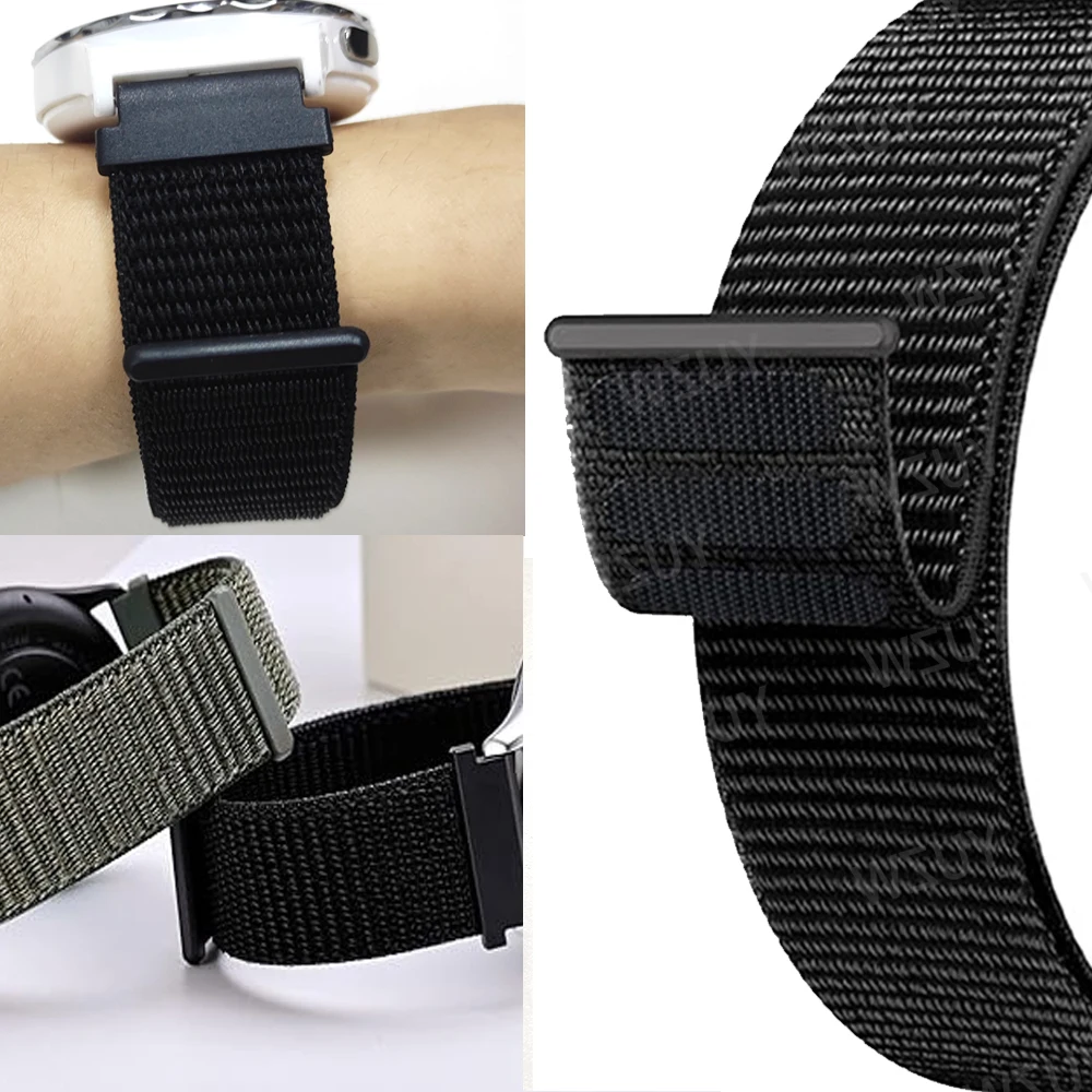 Ремешки 20 мм 22 мм для Samsung Galaxy watch 7 6 5 4 44 мм 40 мм/FE/5 Pro 45 мм Нейлоновая петля correa браслет huawei GT5 4 pro ремешок для часов