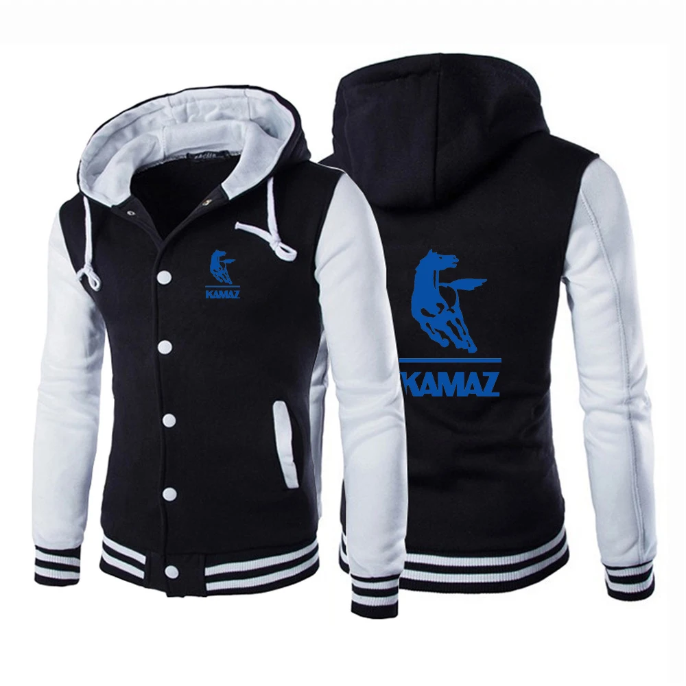 

2023 New Men's Kamaz Printing Hoodies Casual Baseball Uniform Single-Breasted School Sport Cotton Sweatshirts Jackets Coats