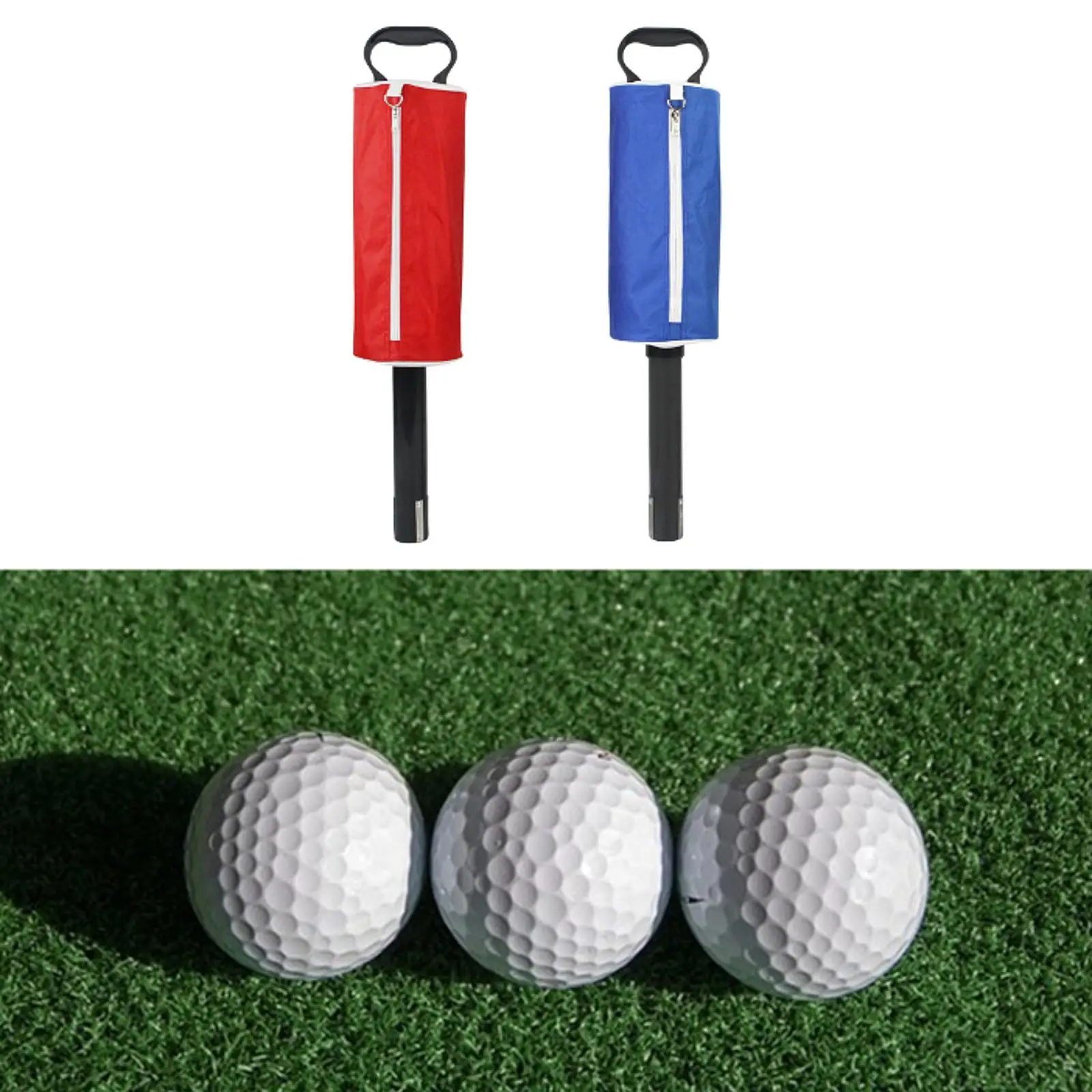 Golf Ball Retriever Portable Convenient Large Capacity with Detachable Tube Pick up Tool Shag Bag Training Golf Accessories