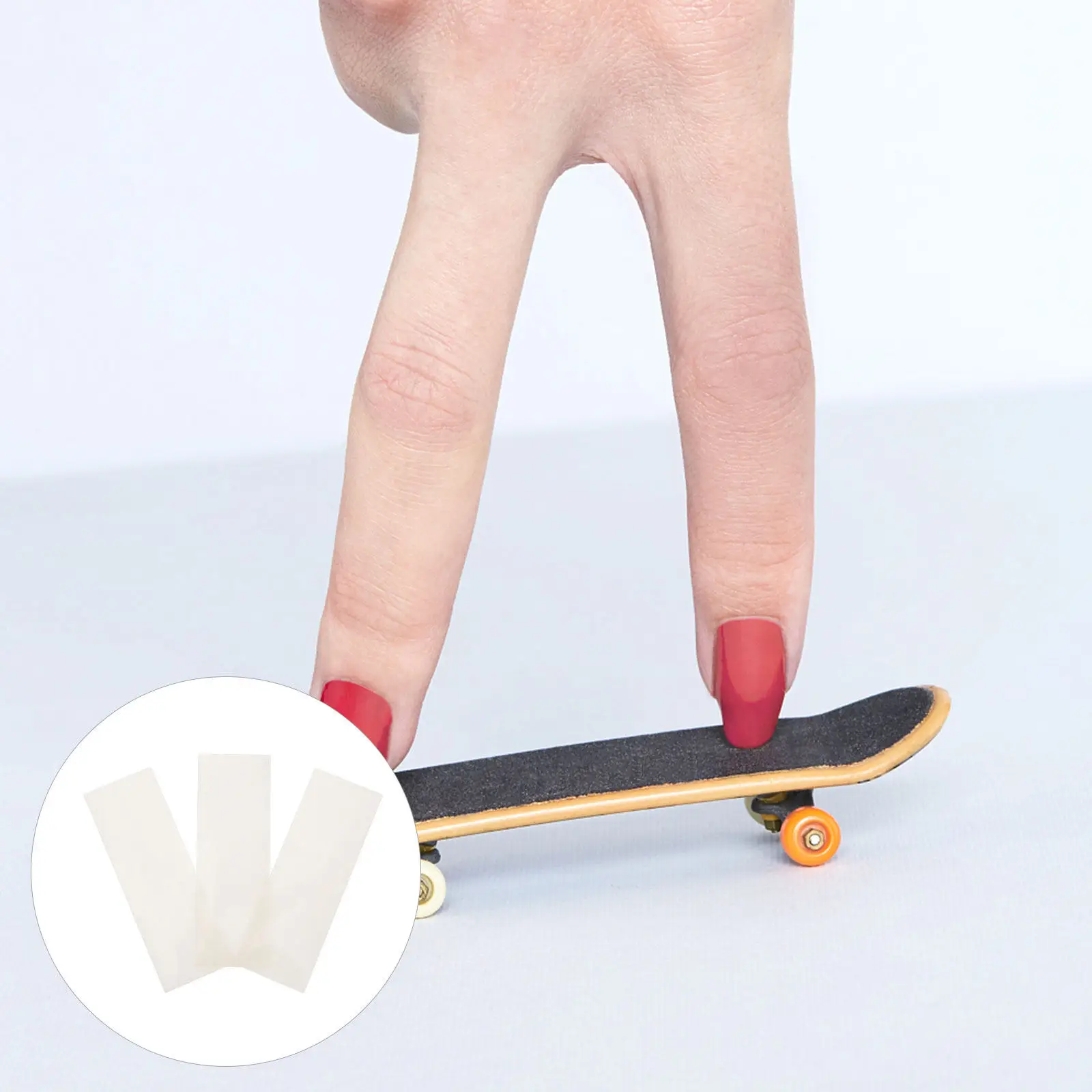 3 Sheets Anti-Skid Fingerboard Tape Professional Foam Grip Pad Replaceable Stickers for Smooth Mini Skateboard Performance
