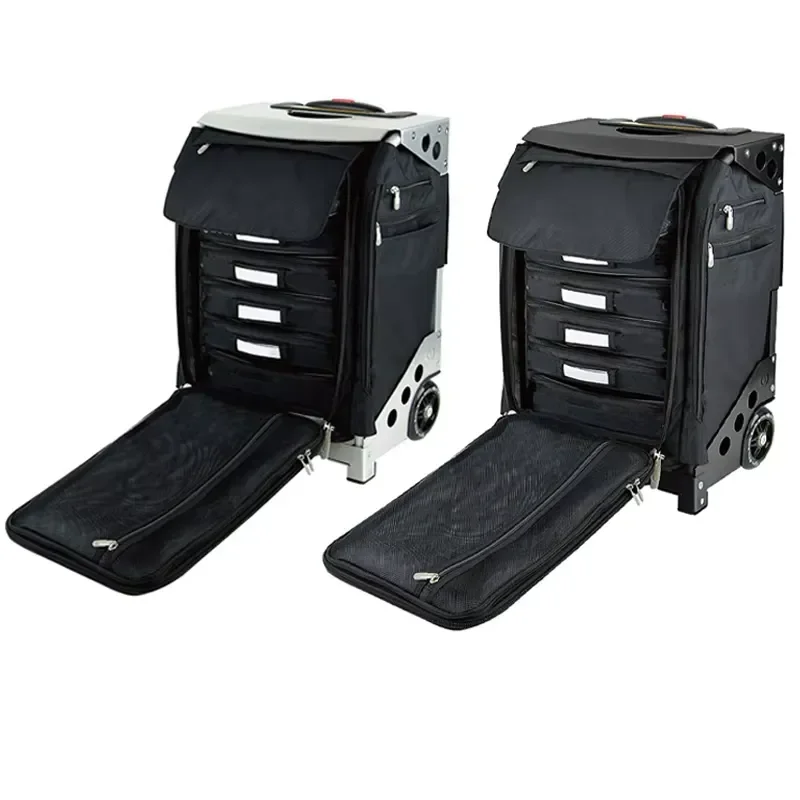 Large Professional Portable Canvas Trolley Box With Heavy Duty Casters For Moving Storage And Transport Durable Wheeled