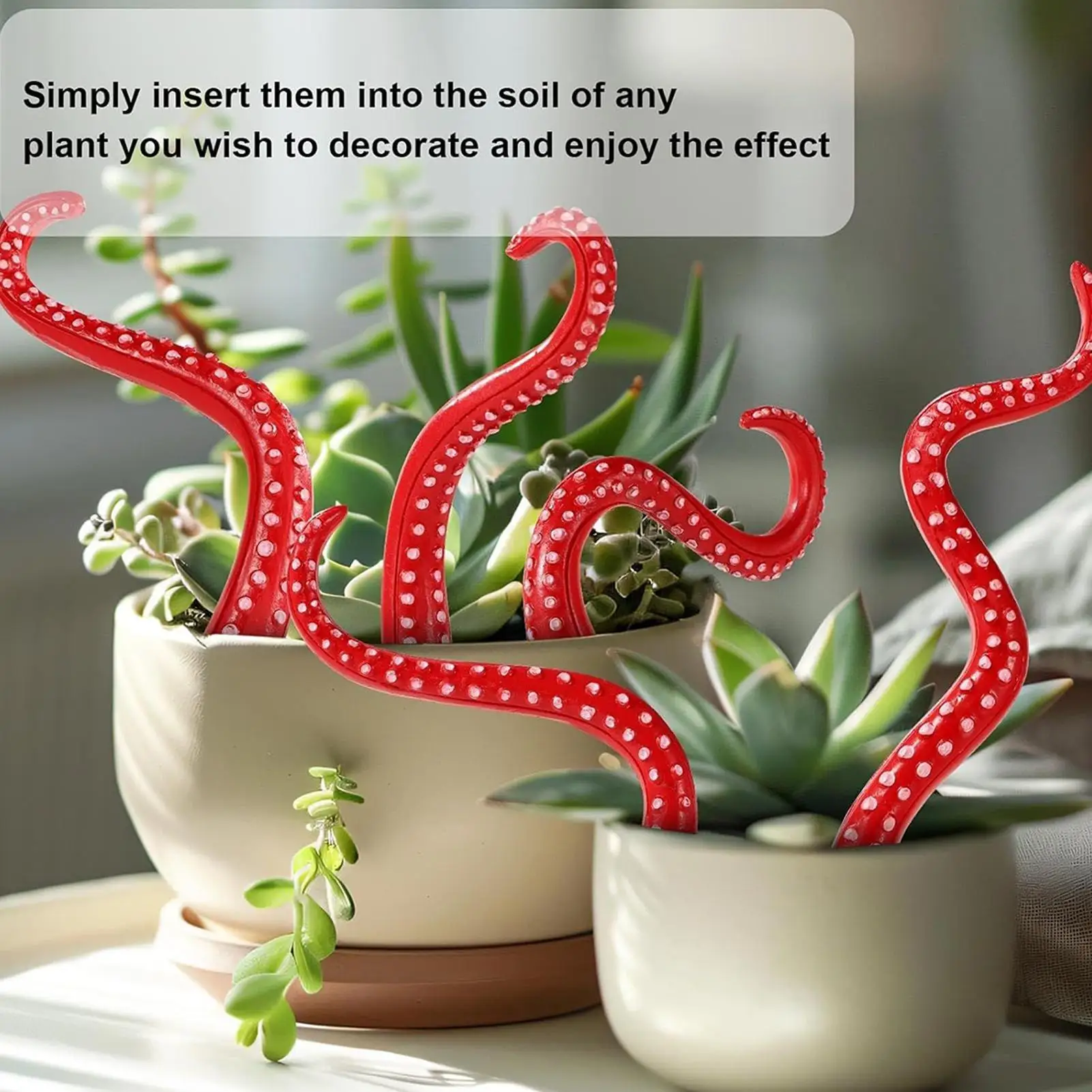 

Octopus Tentacle Plant Support Tentacles House Plant Resin Stakes 7 Piece Support Climbing Sticks Glow In The Dark For Lawn Yard