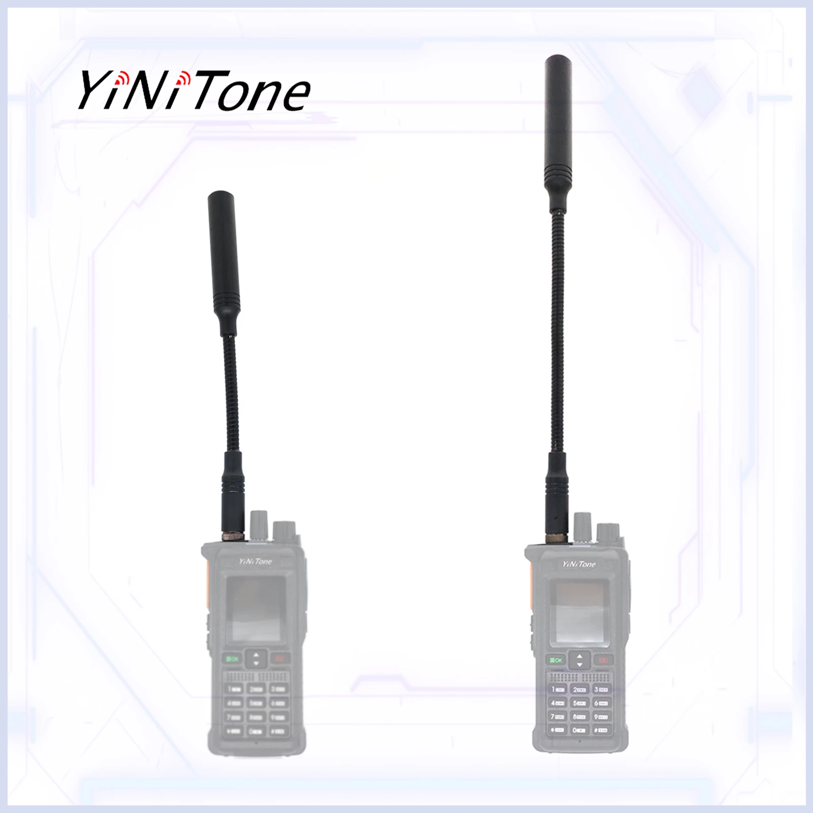 AT-23/33cm Goose Tube Folding Antenna for Baofeng UV5R UV82 BF888s Walkie Talkie Dual Band UHF VHF SMA-Female Accessorie Antenna