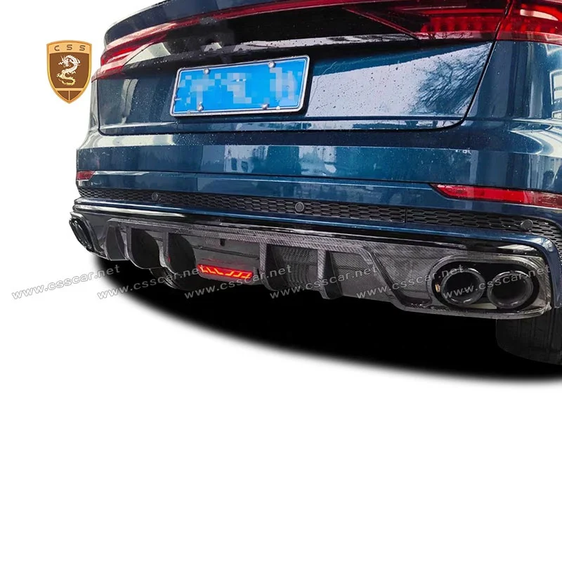 Auto Body Part Css Style Real Carbon Fiber Fabric Rear Diffuser For Au-di Q8