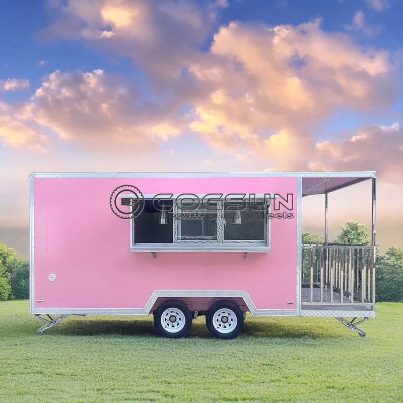 

2026 For Sale Street Food Trailer Mobile Cart Fast Food Truck Ice Cream Van Bbq Equipment