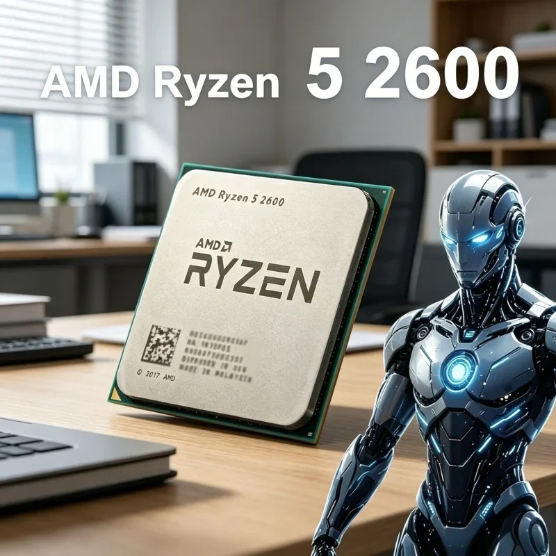 

AMD Budget-friendly Ryzen 5 2600 Desktop Processor, 6 Core 12 Thread, 3.4GHz, AM4 Socket