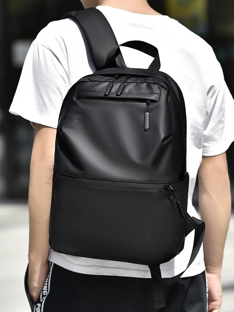 2026 حقيبة ظهر رجالية عادية بسيطة سعة كبيرة الأعمال التنقل حقيبة كمبيوتر السفر في الهواء الطلق على ظهره