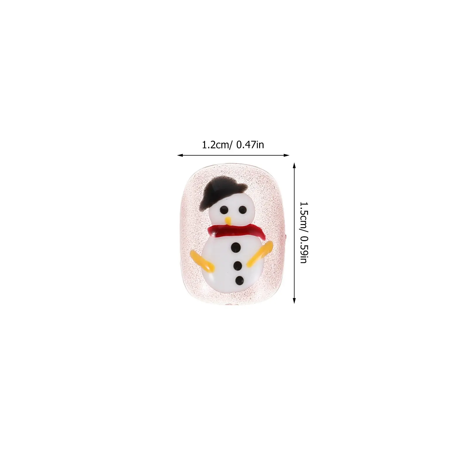 1Set Christmas Press on Nails Short Square Fake Nails Snowflake Candy Cane Snowman Tree Holiday Celebration Manicure