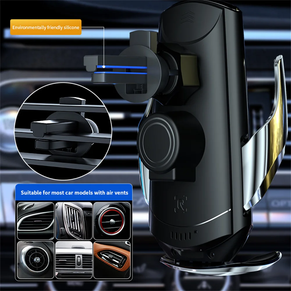Car Wireless Charger Automatic Car Phone Holder Infrared Induction for iPhone 14 13 12 For Samsung 15W Fast Charging Station Q3