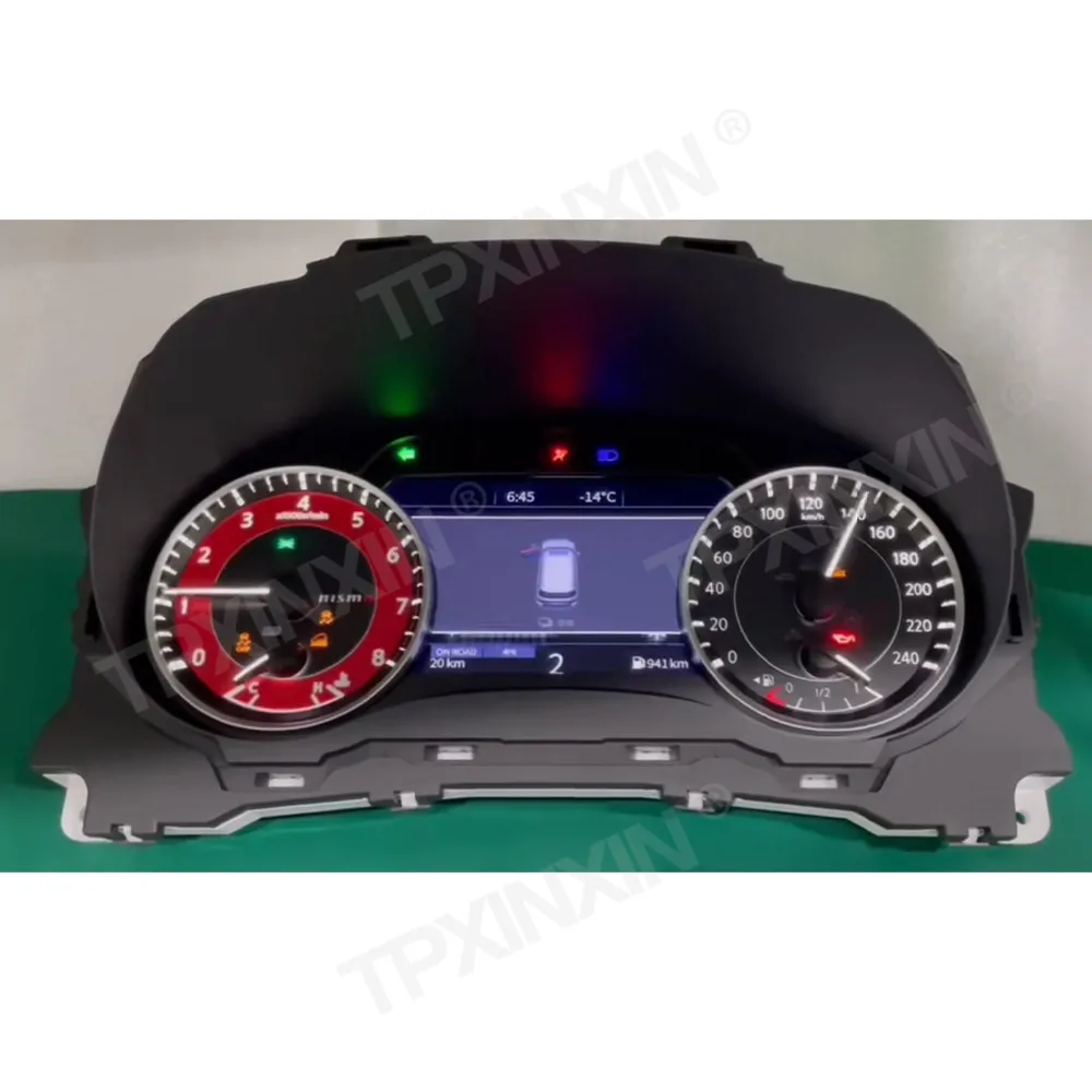 لوحة سيارة LCD لنيسان باترول أرمادا Y62 2010-2021 العنقودية الرقمية أداة قمرة القيادة الافتراضية عداد السرعة متعدد الوظائف