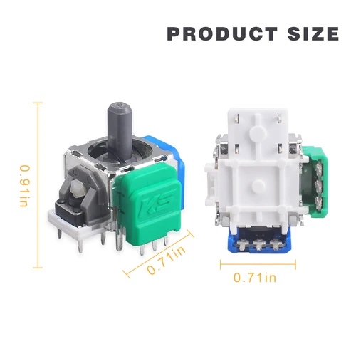 Imagen 2 del producto 10 Uds K-SILVER JS13 PRO + TMR Joystick electromagnético antidrift para piezas de repuesto PS5 Joystick de resistencia magnética de túnel