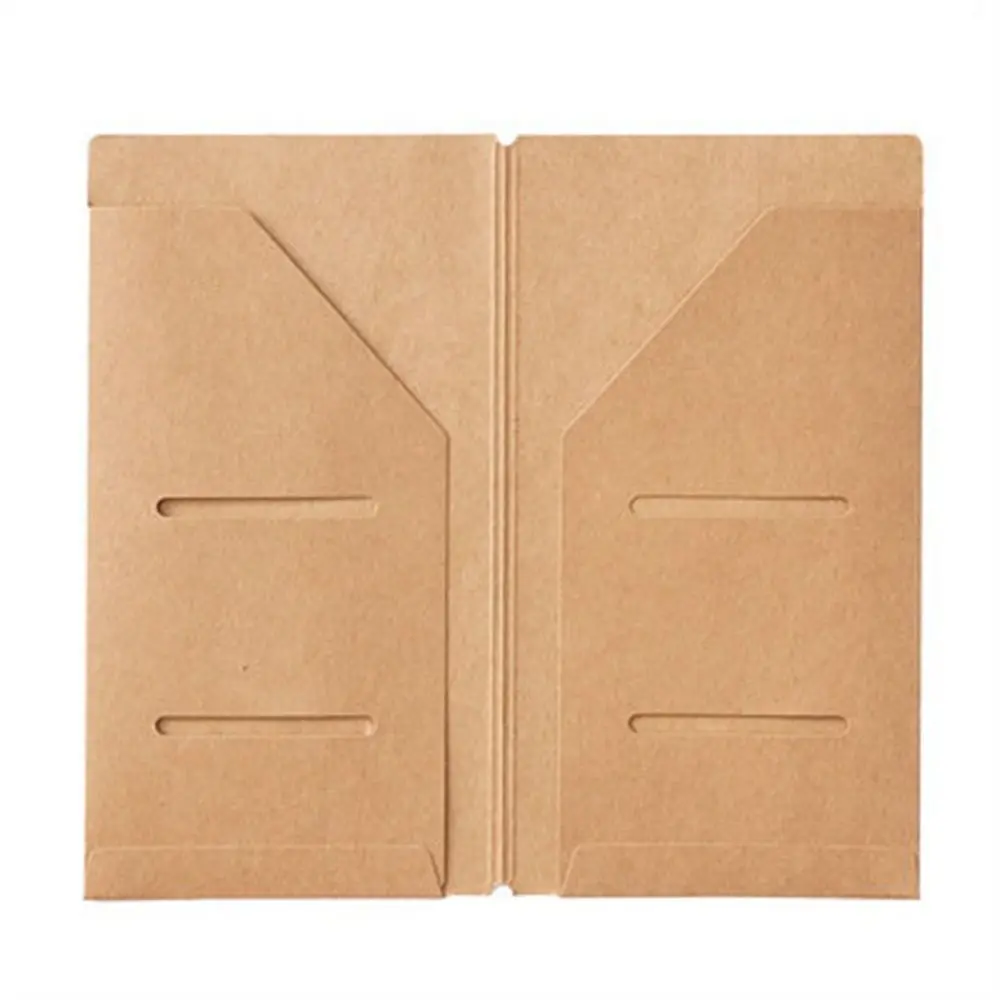 Porte-cartes vintage en papier kraft, sac de rangement pour cartes, journal intime, carnet de notes, fournitures quotidiennes, papeterie, poche, fichier