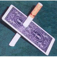 Cigarette Thru Through Card Magic Tricks Professional Magician Close Up Illusions Gimmick Props Comedy Card Magia Games Funny