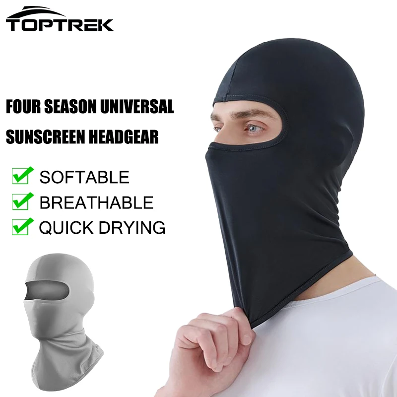 Men's Cycling Cap Balaclava Full Face Ski Mask Hood Hiking Camping Hunting Tactical Military Cap Bike Hats Neck Gaiter 1PC MTB