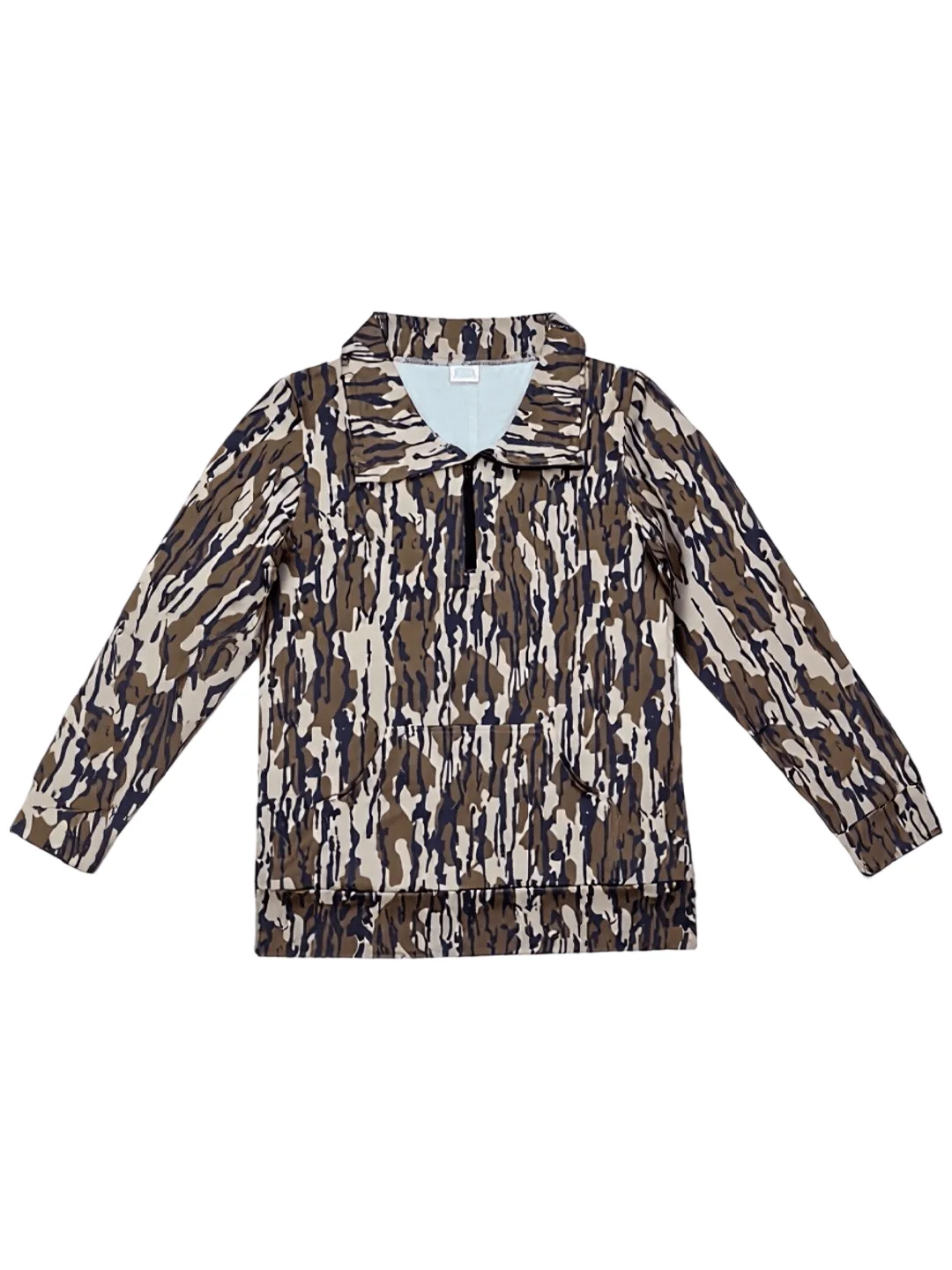 Camicia mimetica con mezza zip Camicia corta Felpa da donna a maniche lunghe Top carino