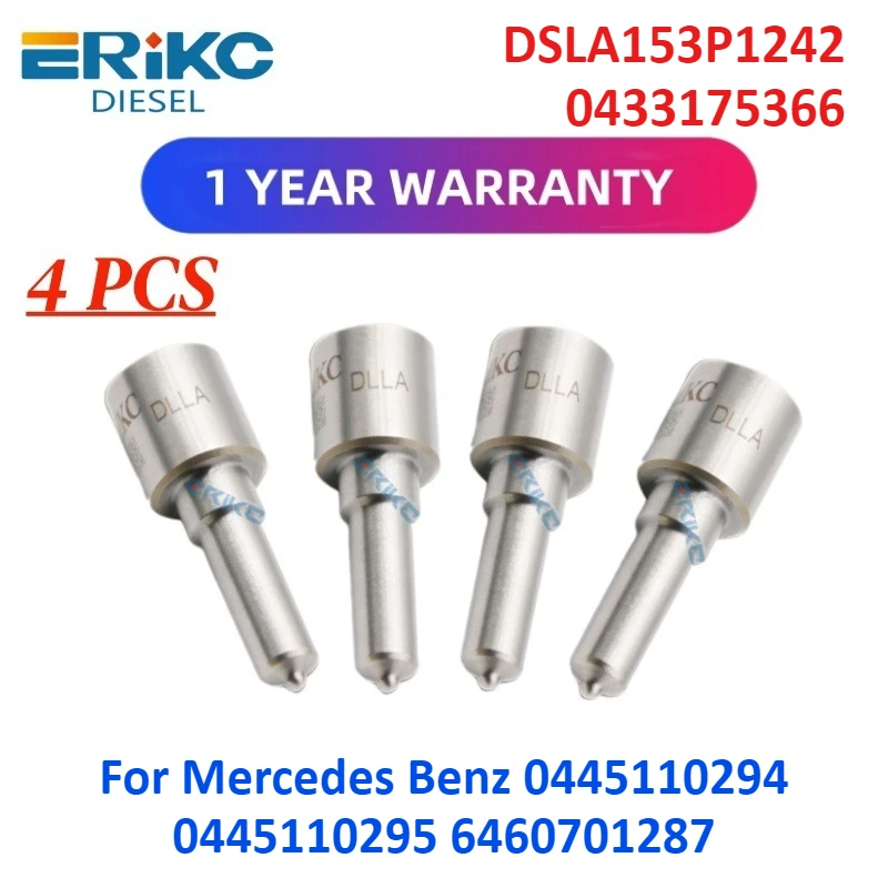 

4 шт. форсунка дизельного топлива DSLA153P1242 0433175366 DSLA 153 P 1242 для Mercedes Benz 0445110294 0445110295 6460701287