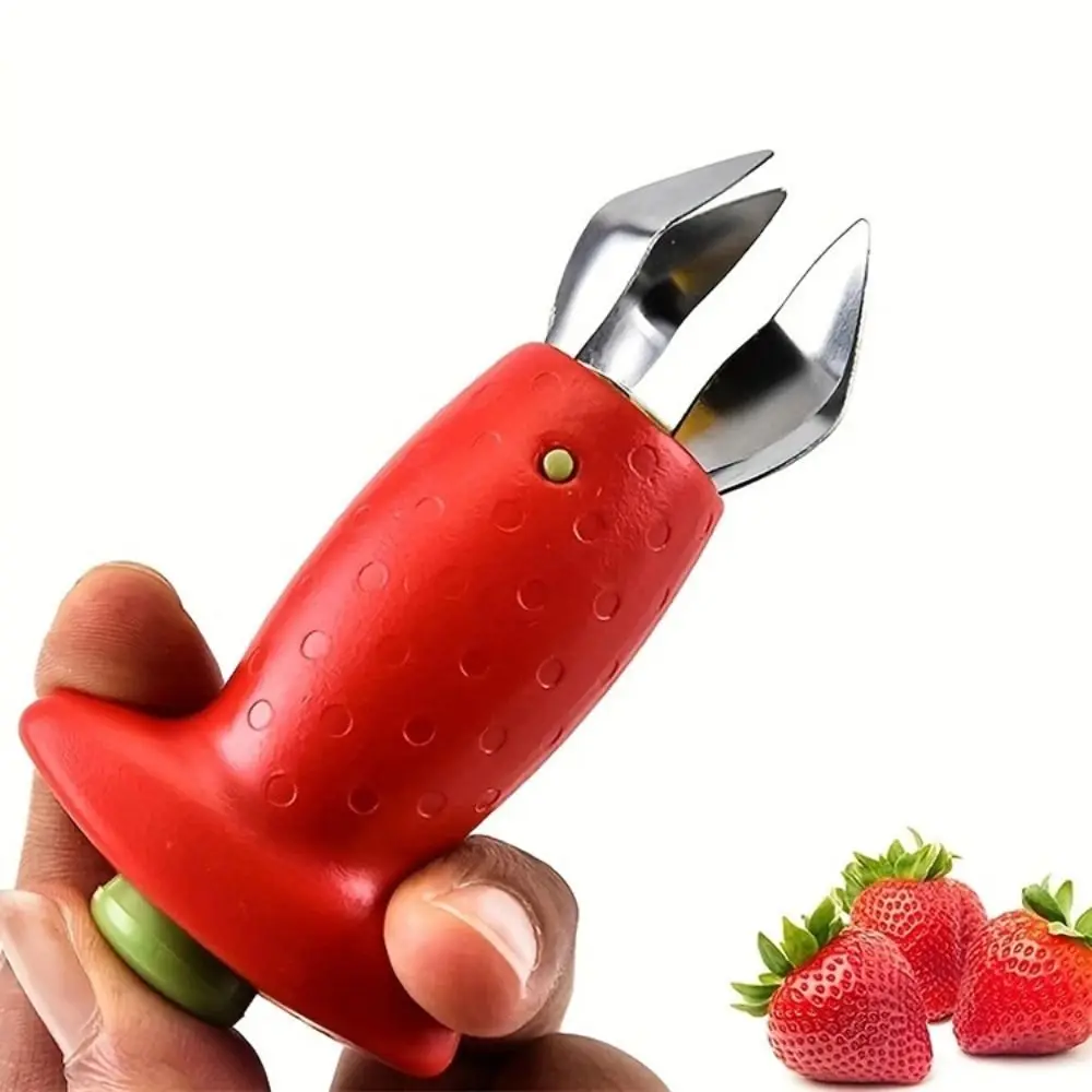 Stainless Steel Strawberry Huller Creative Design Pineapple Fruit Stem Remover Stalk Corers Stem Removal Device Kitchen Use view 2