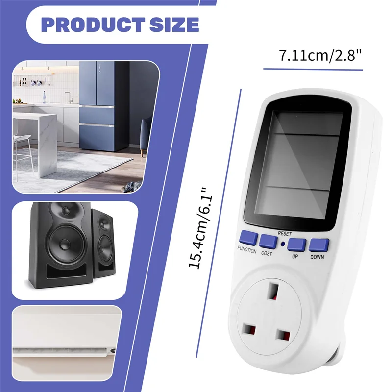 Цифровой ЖК-измеритель мощности GOOD-AC, счетчик мощности, кВтч, счетчик электроэнергии, измерительная розетка, анализатор мощности