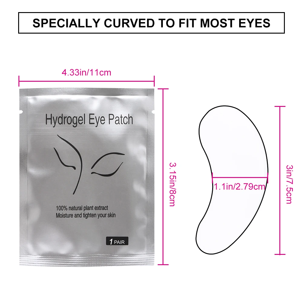 FADVAN 50Pcs Professional Eye Lashes Extension Under EyePads Patch Lash Eye Lash Hydrating Eye Tip Stickers Wraps Make Up Tools