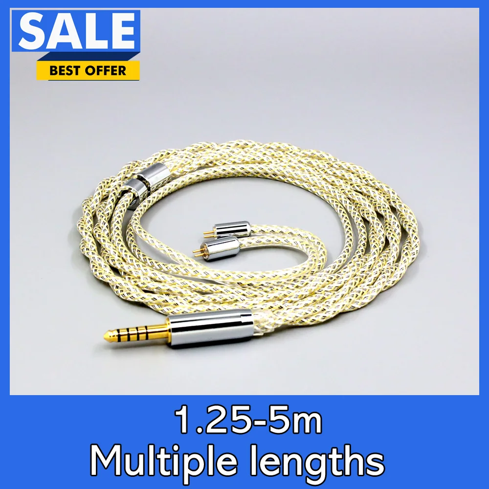 

TypeS 23AWG Litz Shielding Silver OCC Earphone Cable For IEM 0.78mm Flat Step JH Audio JH16 Pro JH11 Letshuoer S12 2pin LN008937