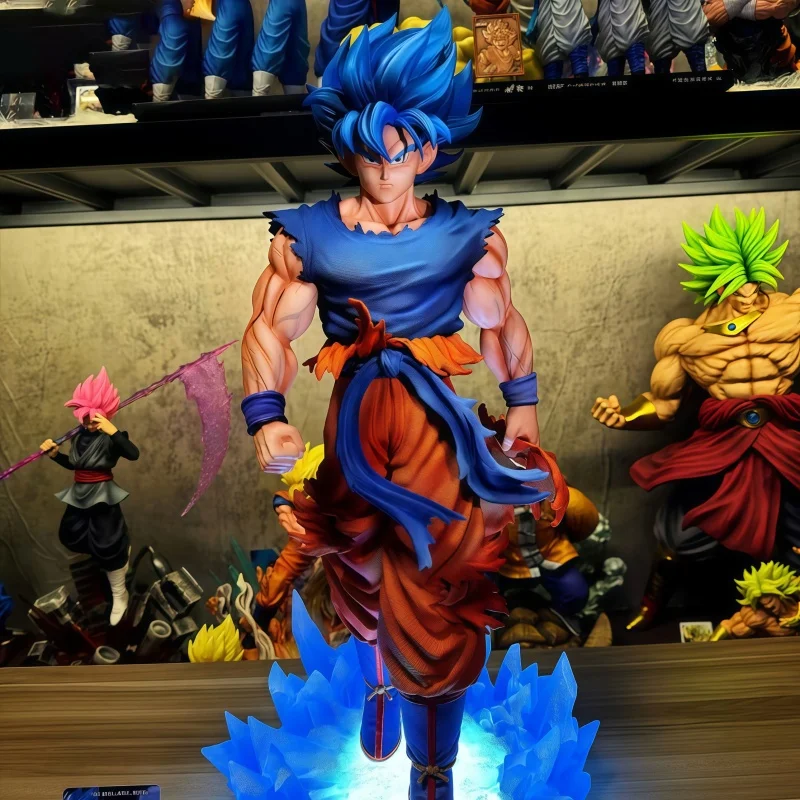 

【 Pre Sale In July 】 Dragon Ball Super Blue Ribbon Base With Light Up Height Of 35cm Anime Model Collection Figurine Anime Toy