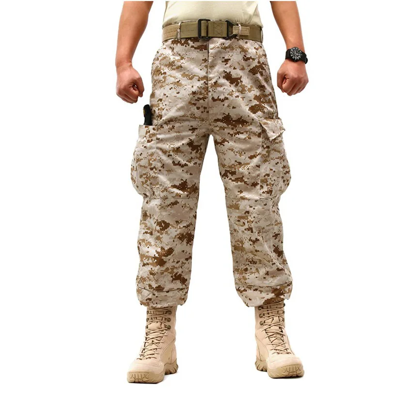 

Outdoor military fans casual camouflage pants training special tactical combat pants multi-bag plaid